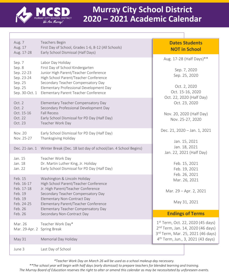 2020—2021MCSDSchoolYearCalendar2 Murray City School District