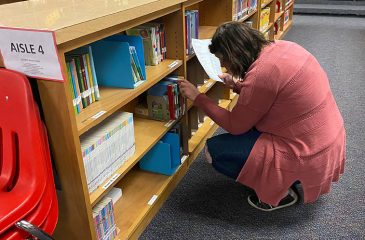 Viewmont Elementary librarian reviews library inventory